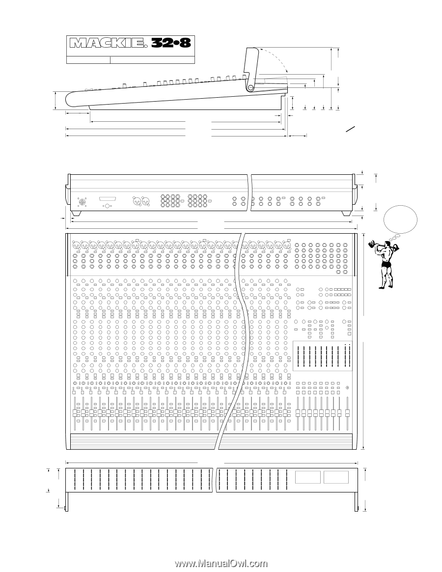x8x2 8-BUS CONSOLE, Optional Meter Bridge, Note: 3.75 to depth - 32 console | Mackie 32.8Bus | Manual (Page 52)