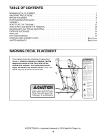 NordicTrack T 6.5z Treadmill | English Manual