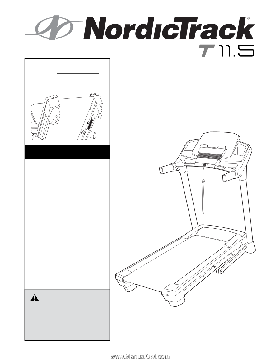 NordicTrack T11.5 Treadmill | English Manual