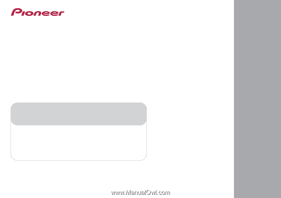 Pioneer VSX-530-K | Owner's Manual