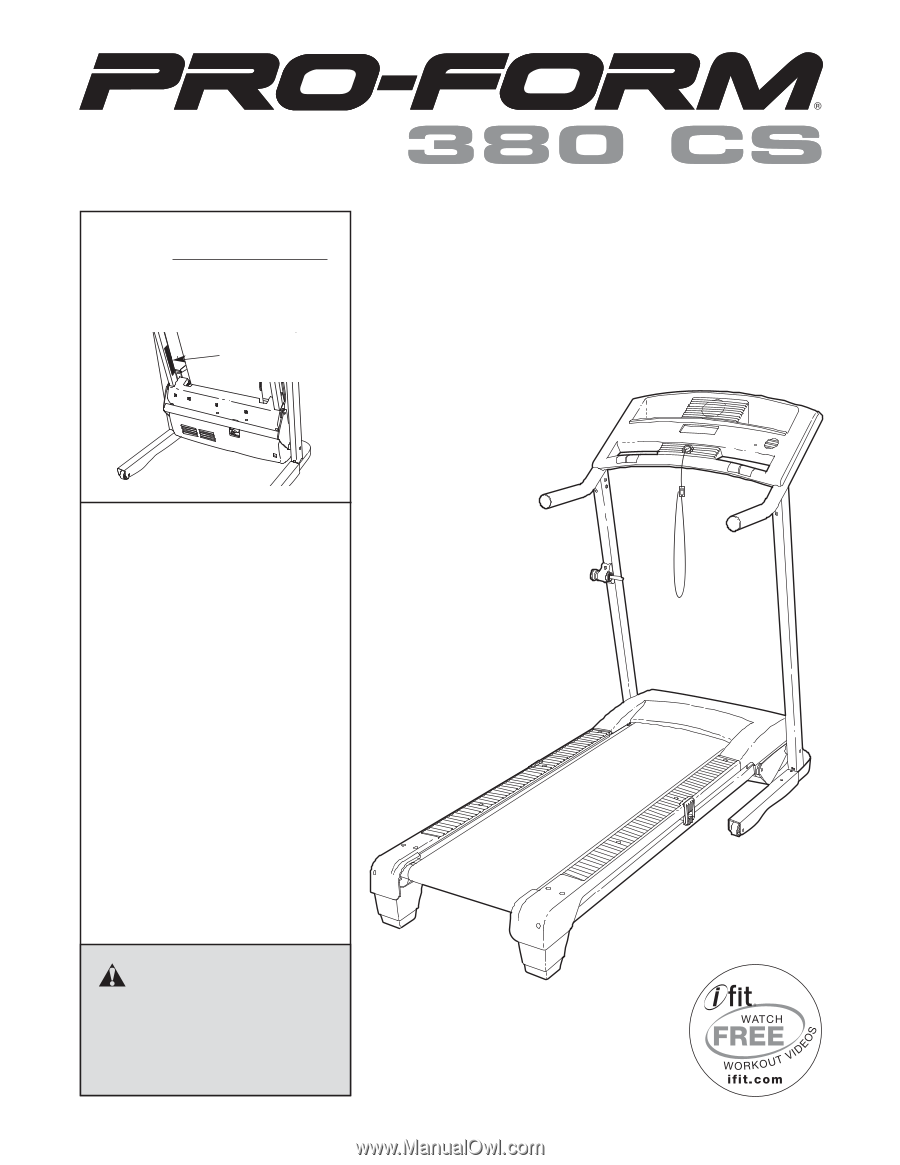 ProForm 380 Cs Treadmill | English Manual