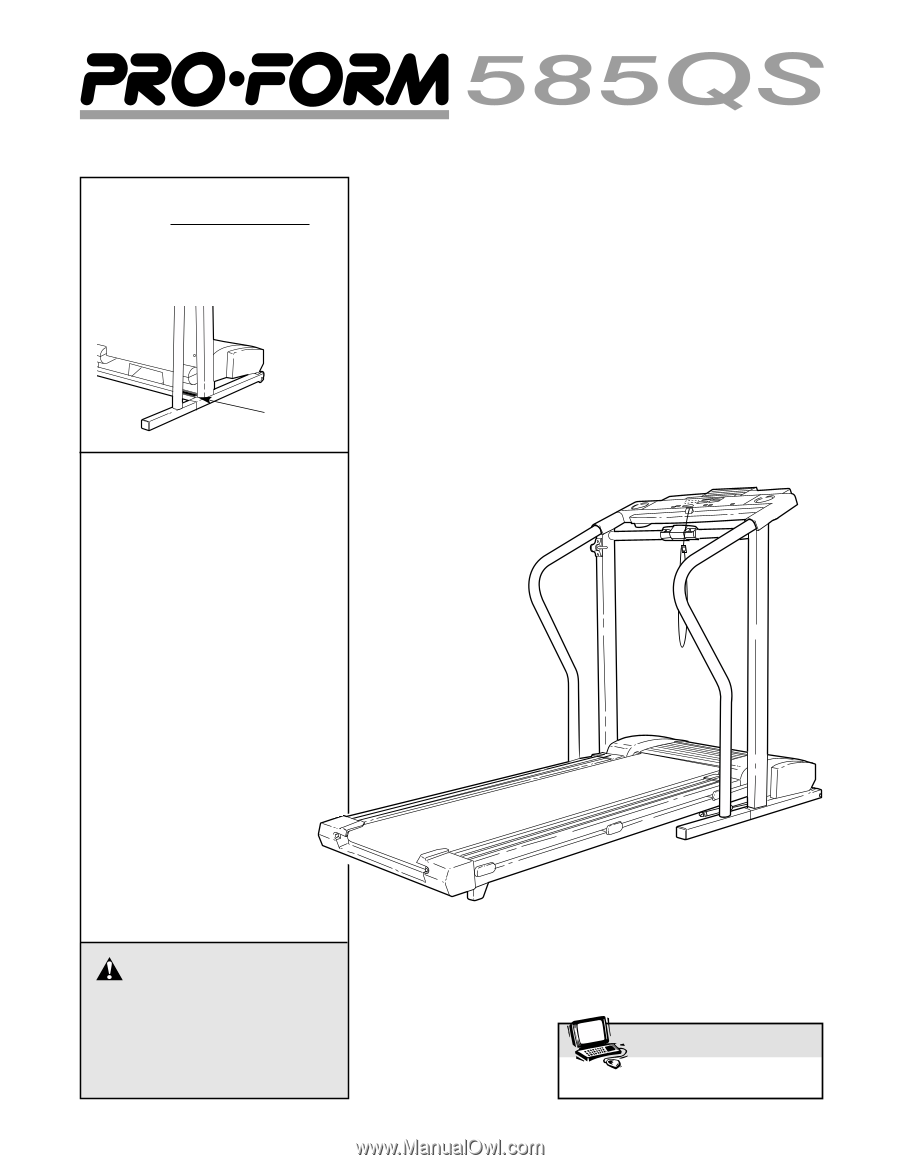 ProForm 585 Qs Treadmill | Canadian English Manual
