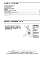 ProForm 740 Es Bike | English Manual