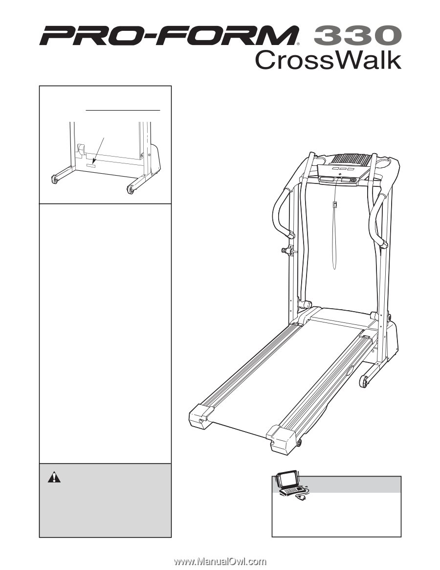 ProForm Crosswalk 330 Treadmill | English Manual