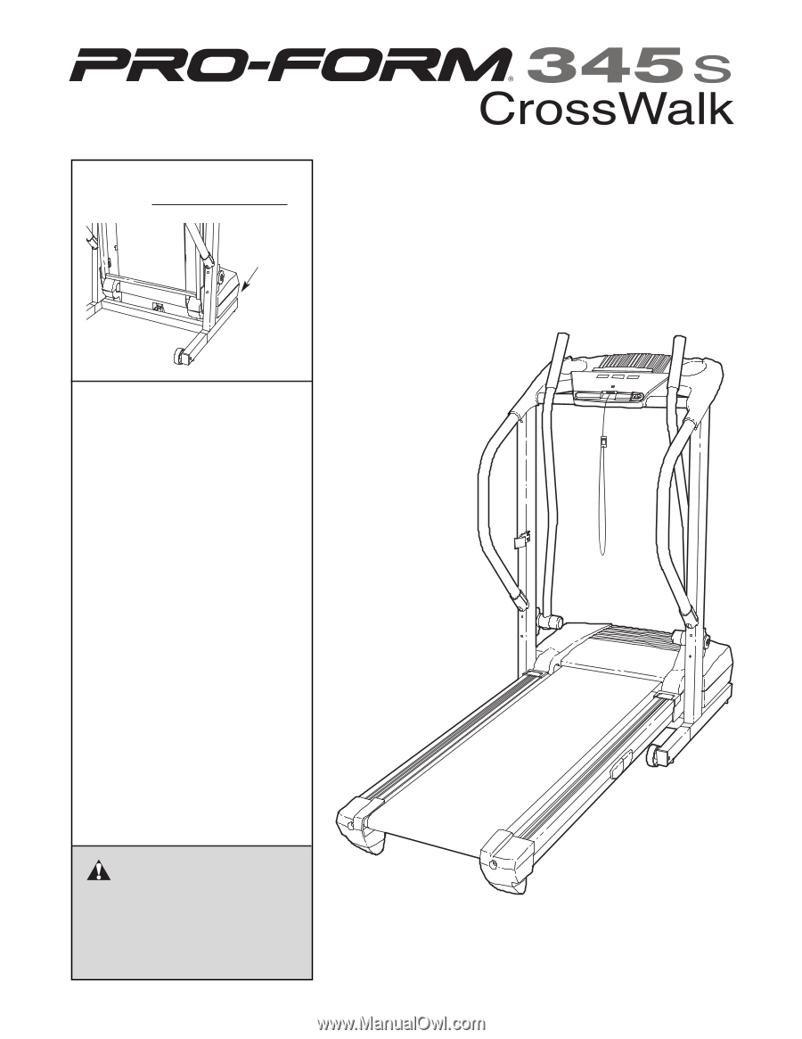 ProForm Crosswalk 345s Treadmill | English Manual
