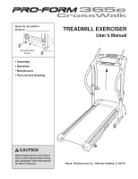 ProForm Crosswalk 365e Treadmill | English Manual - Page 2