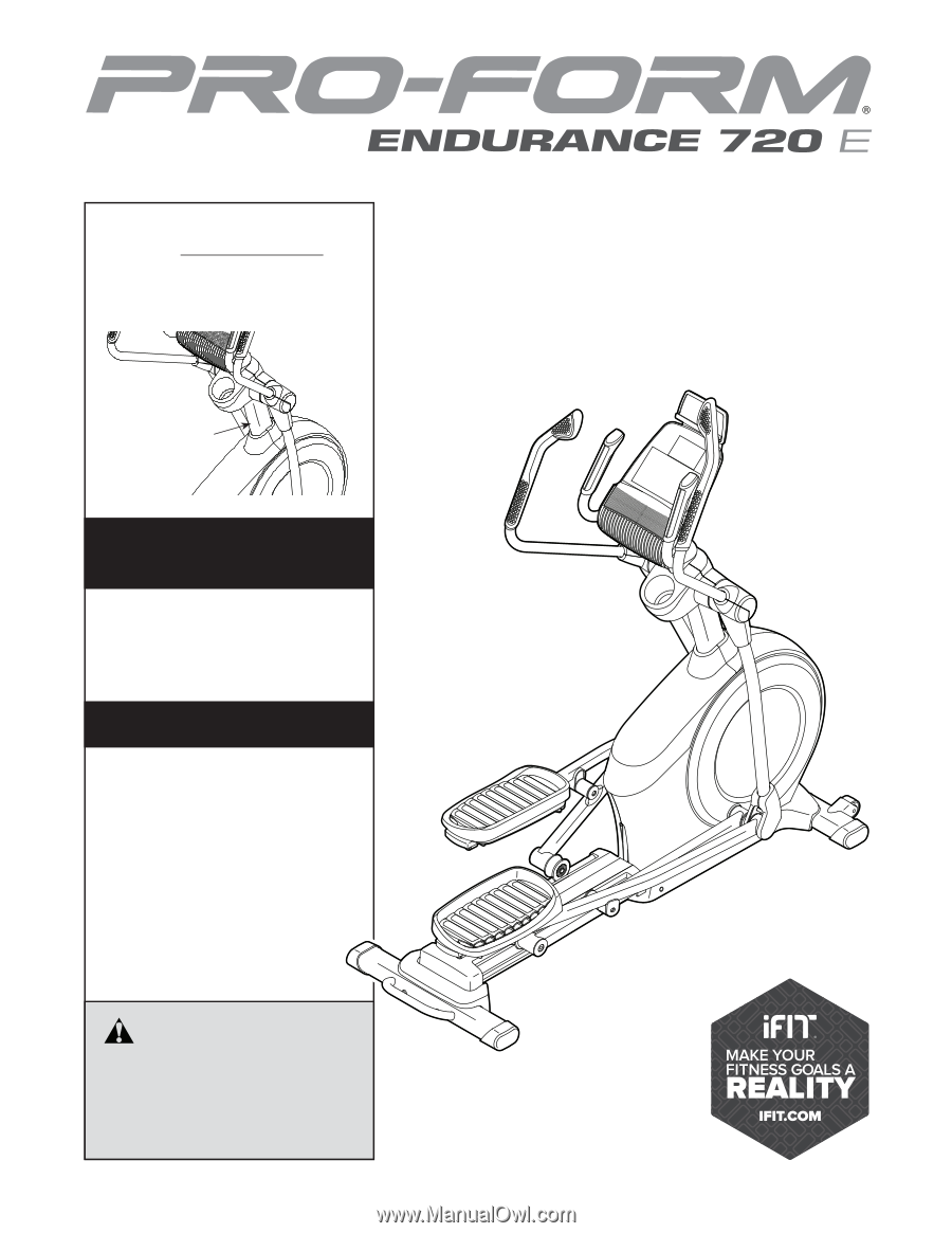 ProForm Endurance 720 E Elliptical | English Manual