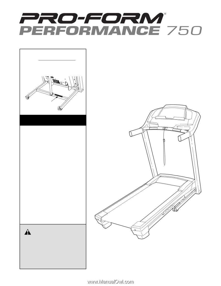 Mellow Daarbij verdieping ProForm Performance 750 Treadmill | Dutch Manual