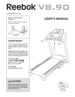 Reebok V 8.90 Treadmill | User Manual