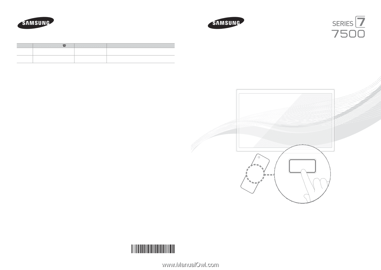 Samsung UN55ES7500F | Quick Guide Easy Manual Ver.1.0 (English)