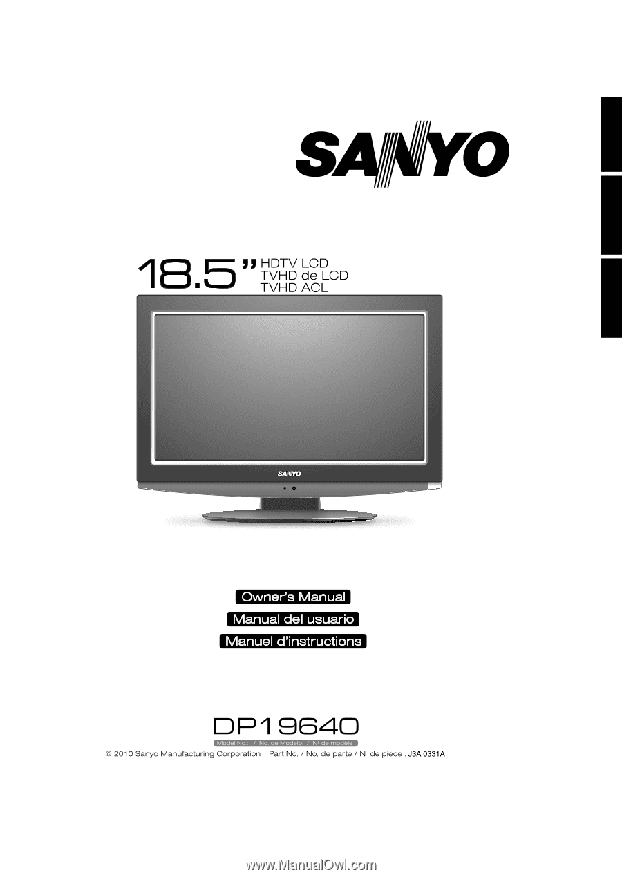 Sanyo DP19640 | Owners Manual