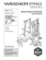 Weider Pro 8500 Smith Weight Cage Exercise Chart
