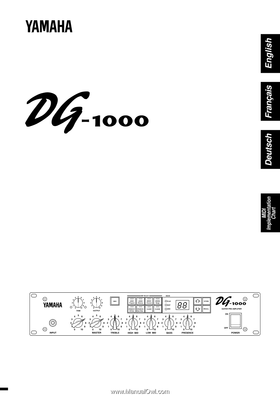 Yamaha DG-1000 | Owner's Manual