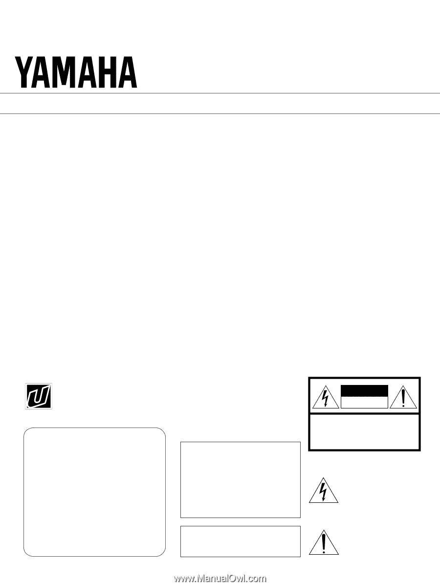 Yamaha RX-V2090 | Owner's Manual