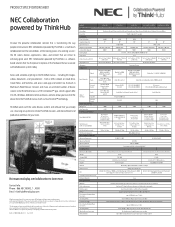 NEC V554-THS Specification Brochure