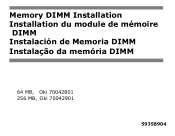 Oki MC360MFP Memory DIMM Installation (English, Franais, Espa?ol, Portugu鱩