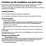 Oki OKIPAGE24DX PrintView for Oki Installation and Quick Setup