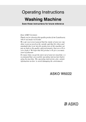 Asko W6022 User manual Use & Care Guide ASKO W6022 EN