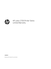 HP Latex 2700 Limited Warranty