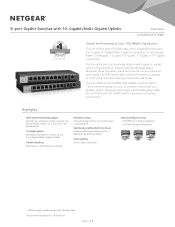 Netgear GS110MX Product Data Sheet