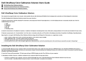 Dell The world’s first 5K . Dell UltraSharp Color Calibration Solution Users Guide