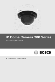 Bosch NDC-225-P Operation Manual