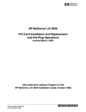 HP LH3000r HP Netserver LXr 8000 PCI Hot Plug Replacement