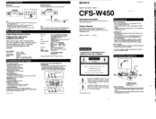 Sony CFS-W450 Users Guide