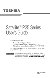Toshiba P25-S676 Toshiba Online Users Guide for Satellite P25-S676