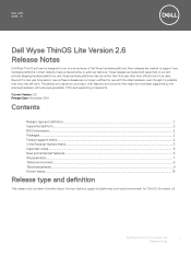 Dell Wyse 3010 Wyse ThinOS Lite Version 2.6 Release Notes