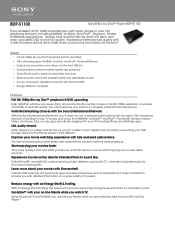 Sony BDP-S1100 Marketing Specifications