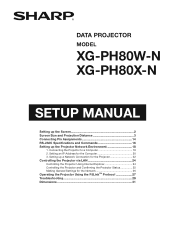 Sharp XG-PH80XN User Manual