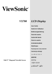 ViewSonic VX700 User Manual