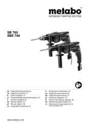 Metabo SBE 760 Operating Instructions