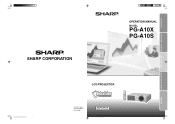 Sharp PG-A10S Operation Manual