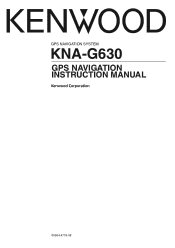 Kenwood KNA-G630 User Manual 1