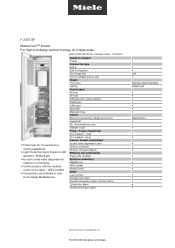 Miele F 2472 SF Product sheet