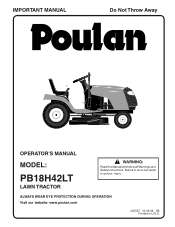 Poulan PB18H42LT User Manual