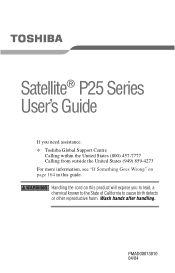 Toshiba Satellite P25-S5263 User Guide