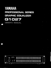 Yamaha Q1027 Q1027 Owners Manual Image