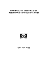 HP D6030A HP NetRAID 1M/2M Installation & Configuration