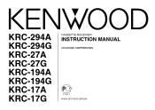 Kenwood KRC-194G User Manual