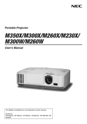 NEC M260X M260W : user's manual