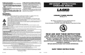 Lasko 5775 User Manual