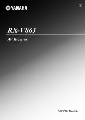 Yamaha RX-V863 Owner's Manual