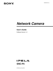 Sony SNC-P5 User Guide