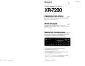 Sony XR-7200 Users Guide
