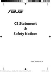Asus TUF Gaming AX5400 TUF-AX5400 TUF-AX5400 CE Safety Notices for European
