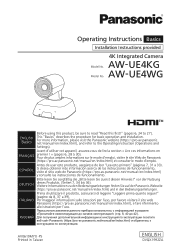 Panasonic AW-UE4 Basic Operating Instructions