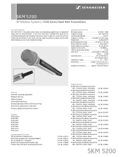 Sennheiser SKM 5200 Product Sheet